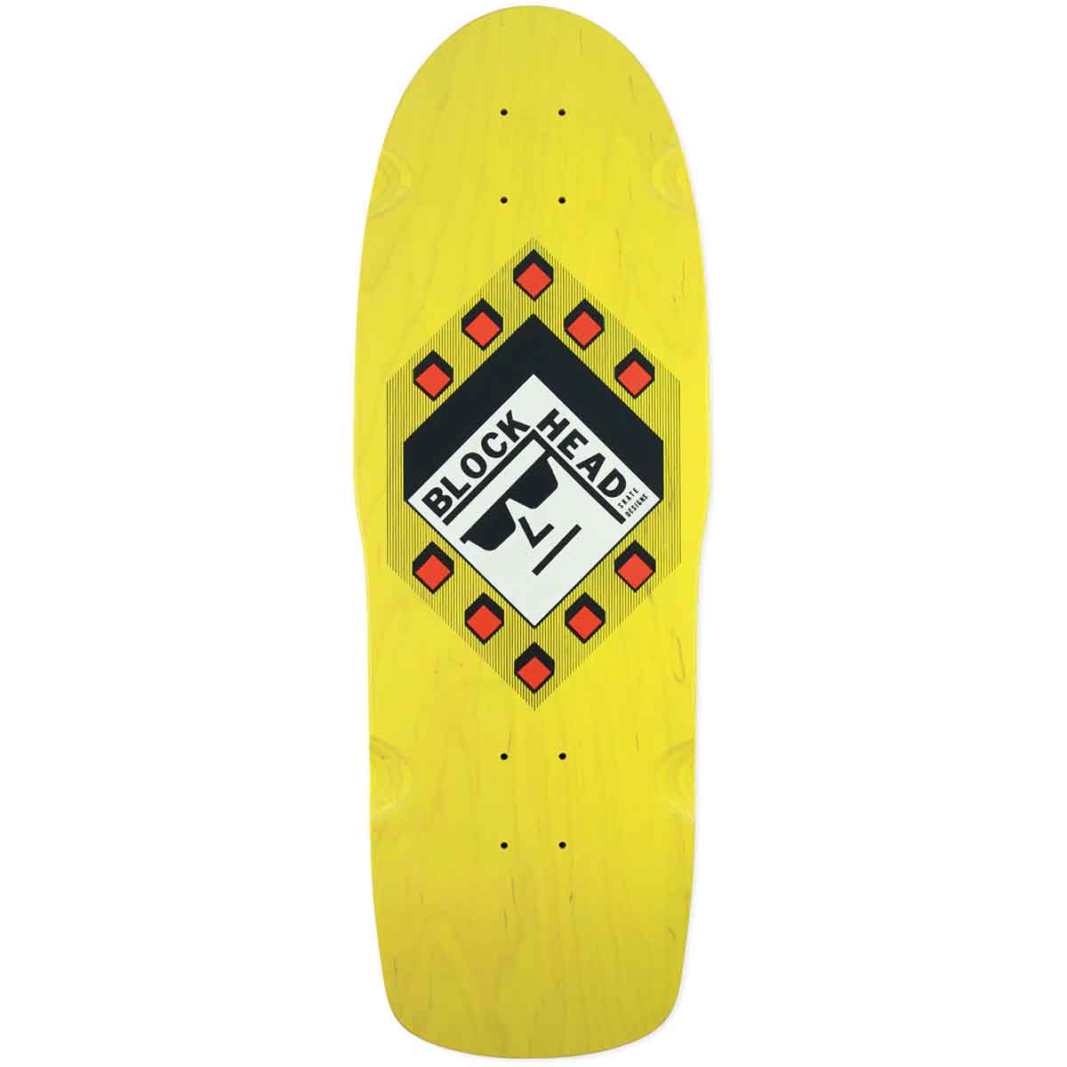 Blockhead Cubed 1984 Prototype Re-Issue Skateboard Deck - Yellow