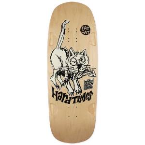 11x32.125 Blockhead Hard Times Fat Cat Shaped Deck - Natural/White