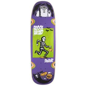 9.2x31.9 Blockhead Kristian Svitak Modern Shaped Deck - Green Stain/Purple