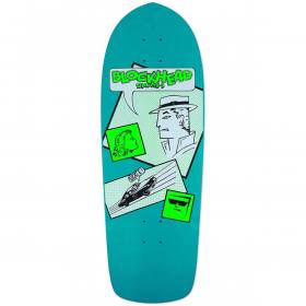 10.25x30.625 Blockhead Rebel 40 Year Anniversary Re-Issue Rider Deck - Teal Dip/Green Graphics