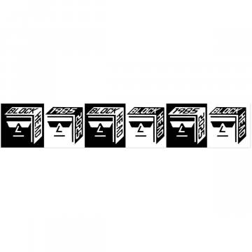 Blockhead Skateboards Vintage Square Logo Sticker - 2.5