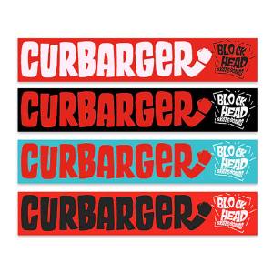 Blockhead Curbarger Sticker - Assorted Colors Large 5"