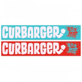 Blockhead Curbarger Sticker - Assorted Colors XL 8"
