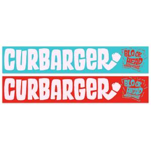 Blockhead Curbarger Sticker - Assorted Colors XL 8"