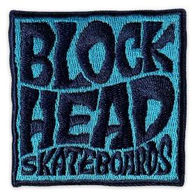 Blockhead Stacked Logo Iron-On Patch - 2.5" Blue
