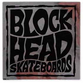 Blockhead Vintage Square Logo Sticker - 2.5" Black/Mirror
