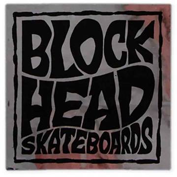 スケートボード Blockhead Vtg Skateboard Sticker Blockhead Skateboards Vintage Square Logo Sticker - 2.5