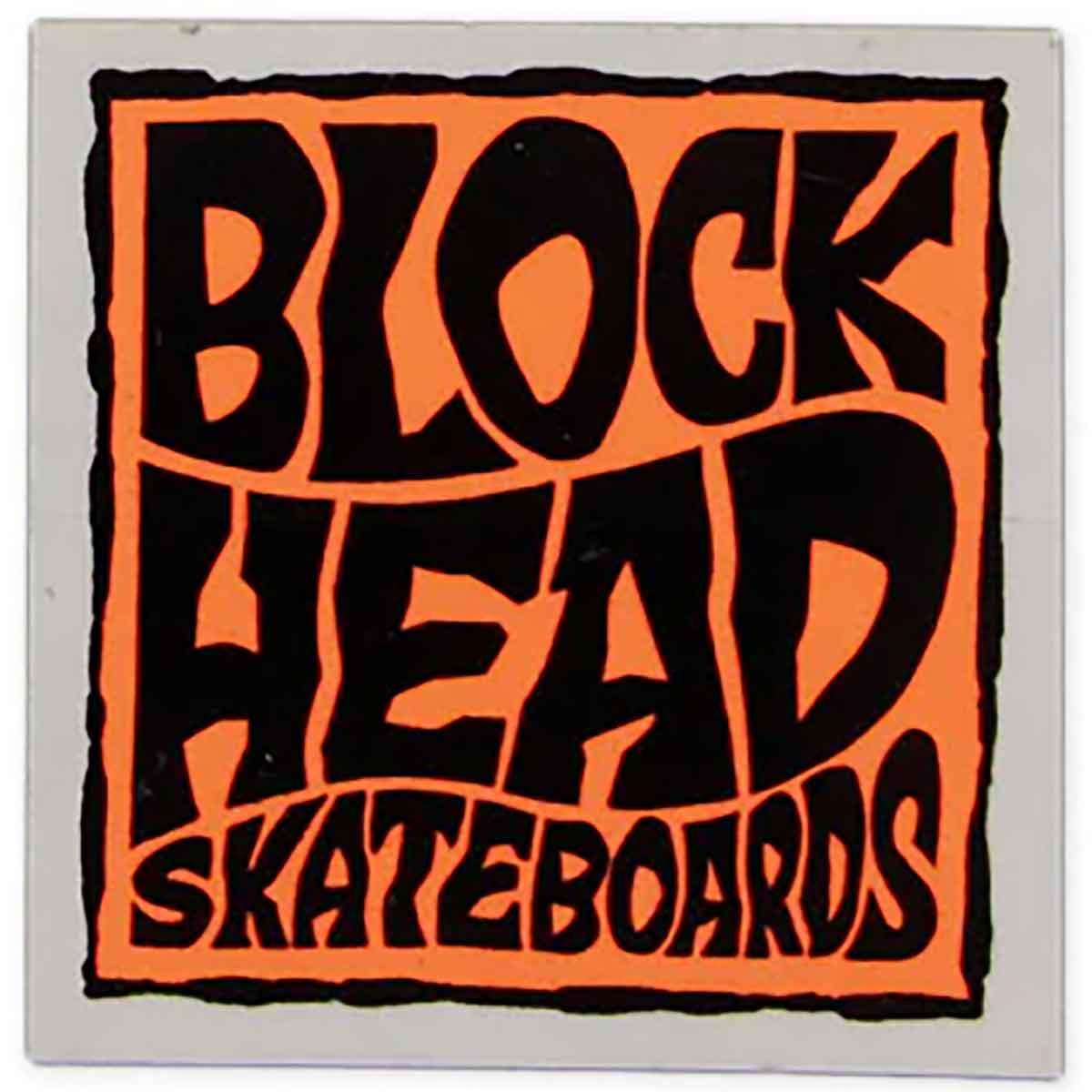 Blockhead Skateboards Vintage Square Logo Sticker - 2.5