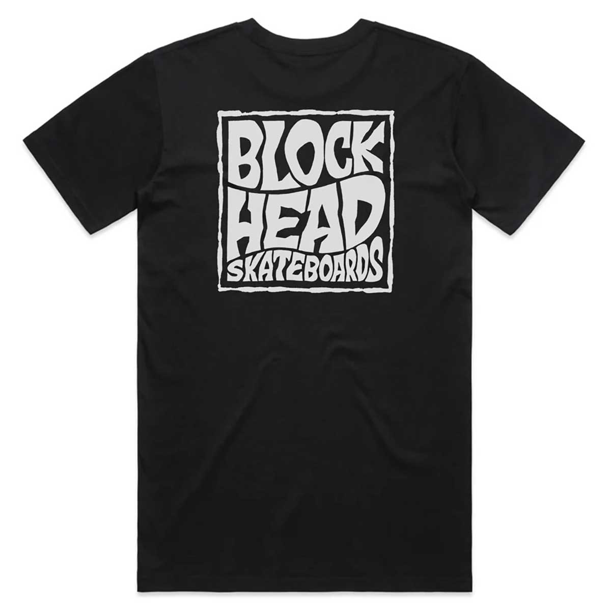 90's BLOCKHEAD フリークショー Tシャツ Blockhead Skateboards Stacked Logo T-Shirt - Black | SoCal Skateshop