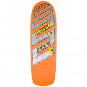 9.125x30.125 Blockhead Streetstyle 1 40th Anniversary Re-Issue Rider Deck - Orange Fluorescent Dip/G