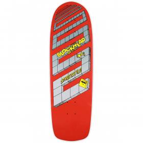 9.125x30.125 Blockhead Streetstyle 1 40th Anniversary Re-Issue Deck - Red Dip/Gray