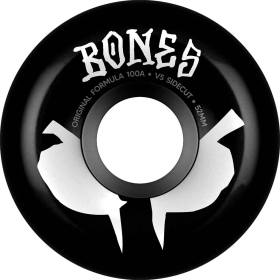 52mm 100a Bones 100s V5 Side-Cut Original Formula Wheels - Black