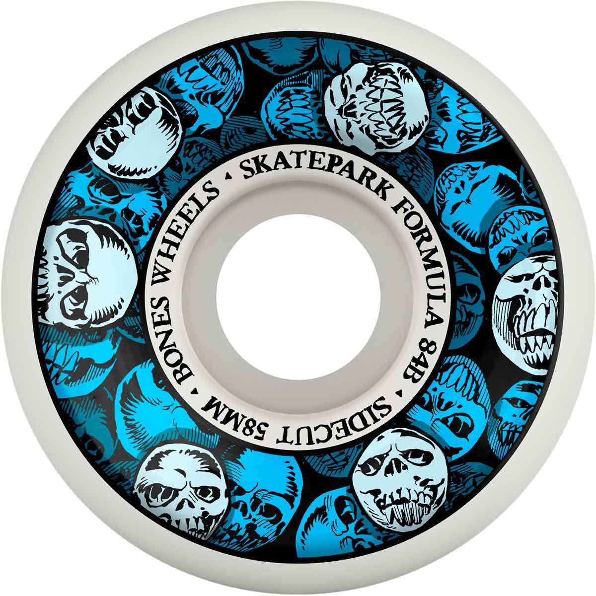 BONES SPF FIREBALL 58MM V6 ウィール 58mm SK8 Bones SPF P5 Sidecut Skateboard Wheels - White/Blue 58mm 104a