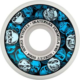 60mm 104a Bones SPF P5 Sidecut Wheels - White/Blue