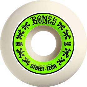 54mm 99a Bones STF Annuals V1 Standard Wheels - White/Green