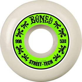 53mm 99a Bones STF Annuals V2 Locks Wheels - White/Green