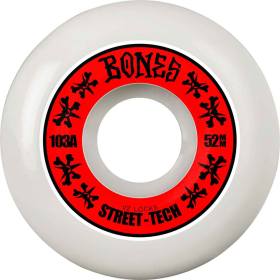 52mm 103a Bones STF Annuals V2 Wheels - White/Red