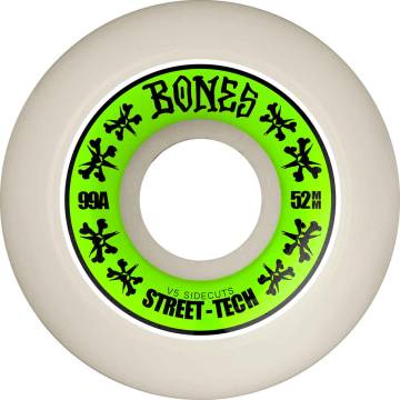 Bones STF Annuals V5 Sidecut Skateboard Wheels - White/Green 52mm