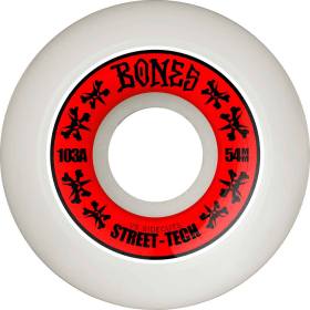 54mm 103a Bones STF Annuals V5 Sidecut Wheels - White/Red