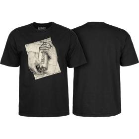 Bones Wheels Spraying Hands T-Shirt - Black