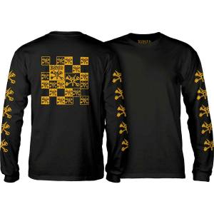 Bones Wheels Vato Noir Long Sleeve T-Shirt - Black/Gold