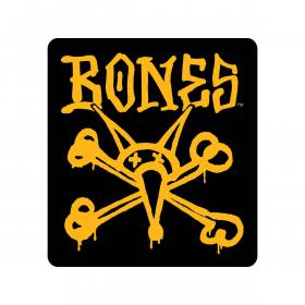 Bones Wheels Vato Rat Sticker - 4" Black/Gold