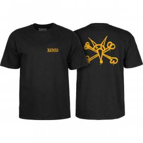 Bones Wheels Vato Rat T-Shirt - Black/Gold