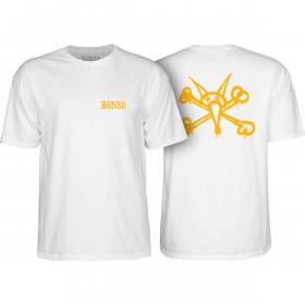 Bones Wheels Vato Rat T-Shirt - White/Gold