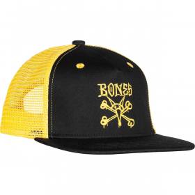 Bones Wheels Vato Rat Two-Tone Mesh Trucker Hat - Black/Gold