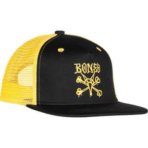 Bones Wheels Vato Rat Two-Tone Mesh Trucker Hat - Black/Gold