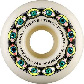 53mm 97a Bones X-Formula Pudwill Frying Eyes V2 Locks Wheels - White