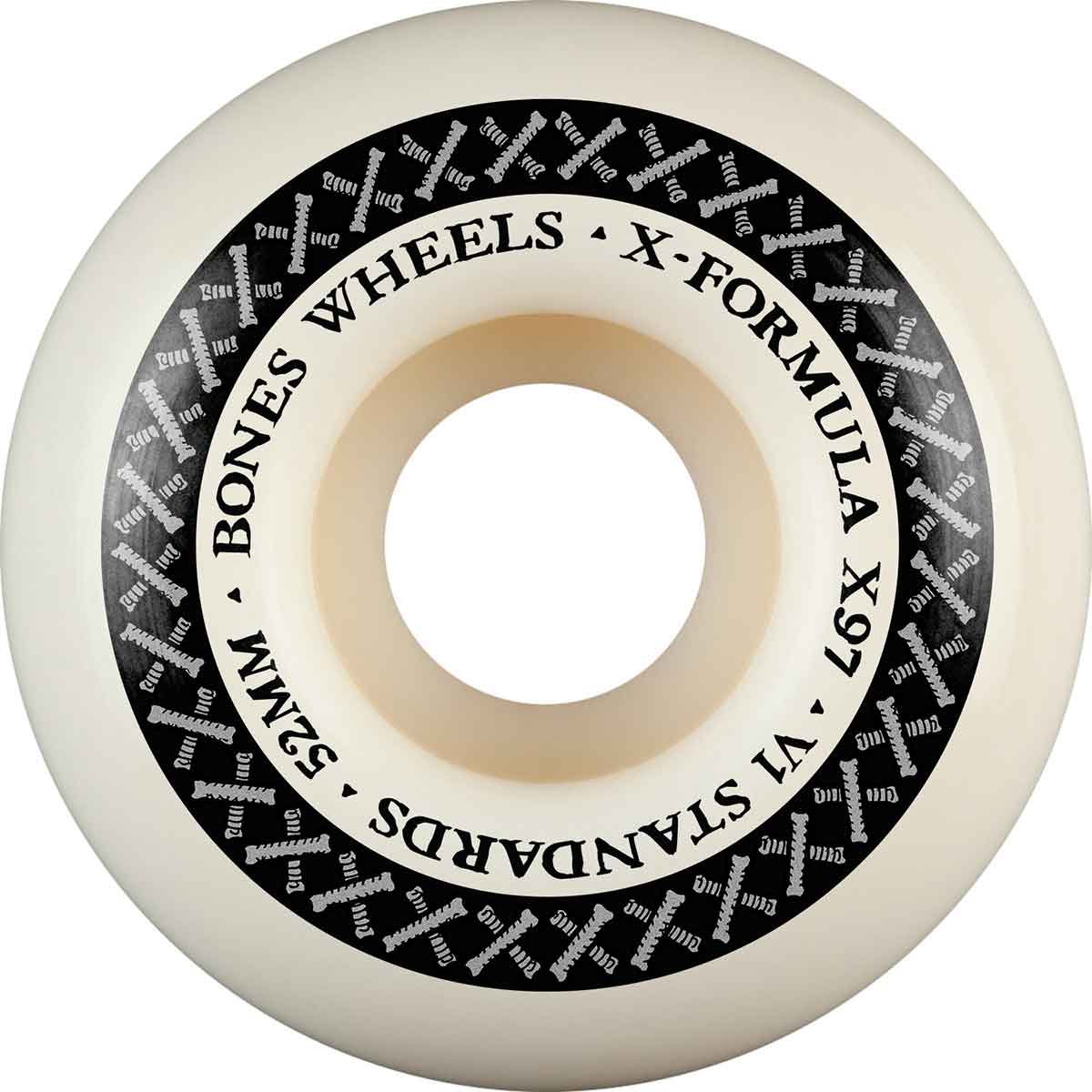 スケートボード BONES wheels X-FORMULA 52mm 97A Bones X-Formula V1 Standard Skateboard Wheels - White 52mm 97a