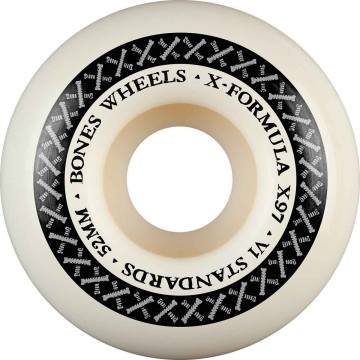 Bones X-Formula V1 Standard Skateboard Wheels - White 52mm 99a