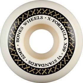 52mm 99a Bones X-Formula V1 Standard Wheels - White