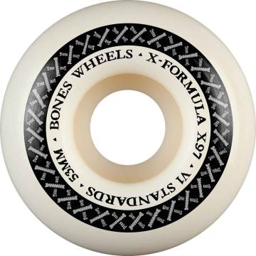 Bones X-Formula V5 Side-Cut Skateboard Wheels - White 54mm 99a