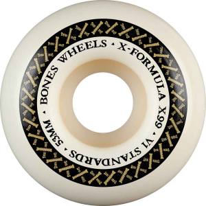 53mm 99a Bones X-Formula V1 Standard Wheels - White