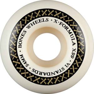 54mm 99a Bones X-Formula V1 Standard Wheels - White
