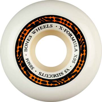 Bones X-Formula V1 Standard Skateboard Wheels - White 52mm 99a