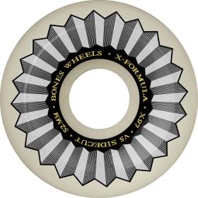 52mm 97a Bones X-Formula V5 Side-Cut Wheels - White/Silver