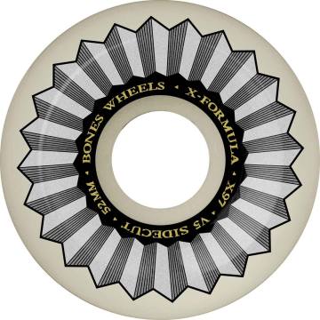 Bones X-Formula V5 Side-Cut Skateboard Wheels - White/Silver 52mm