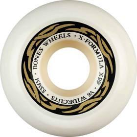 53mm 99a Bones X-Formula V6 Wide-Cut Wheels - White
