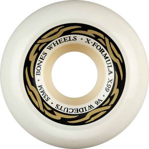 53mm 99a Bones X-Formula V6 Wide-Cut Wheels - White