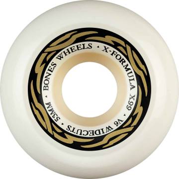 Bones X-Formula V5 Side-Cut Skateboard Wheels - White 52mm 99a