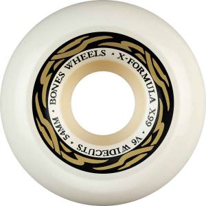 54mm 99a Bones X-Formula V6 Wide-Cut Wheels - White