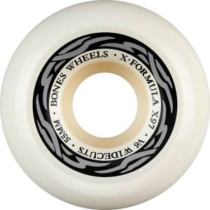 55mm 97a Bones X-Formula V6 Wide-Cut Wheels - White