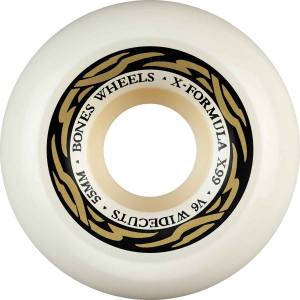 55mm 99a Bones X-Formula V6 Wide-Cut Wheels - White