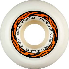 56mm 95a Bones X-Formula V6 Wide-Cut Wheels - White