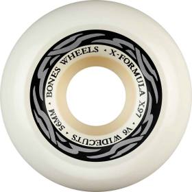 56mm 97a Bones X-Formula V6 Wide-Cut Wheels - White