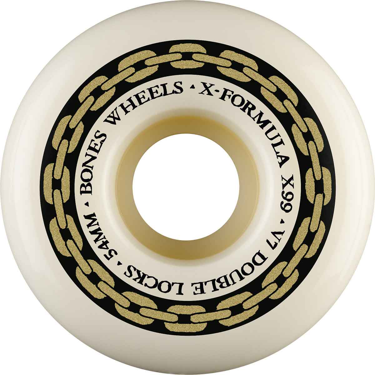 Bones X-Formula V7 Double-Lock Skateboard Wheels - Natural 54mm