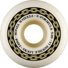 54mm 99a Bones X-Formula V7 Double-Lock Wheels - Natural